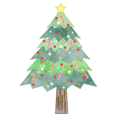 かわいいクリスマスツリーのイラスト イラスト素材パラダイス