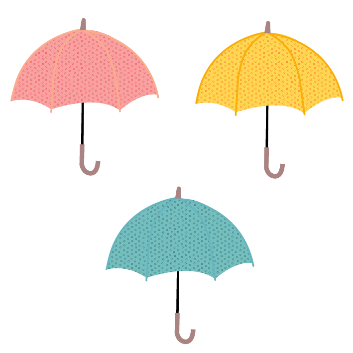 おしゃれな傘のイラスト イラスト素材パラダイス